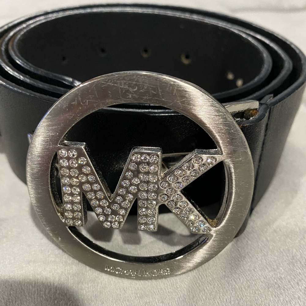 Michael Kors monogram belt. Black. Size L